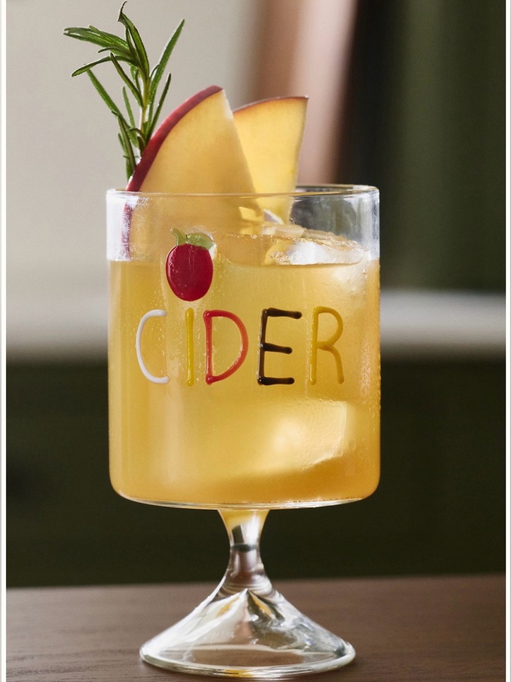 Anthropologie Word Play Halloween Wine Glass Cider New Fall